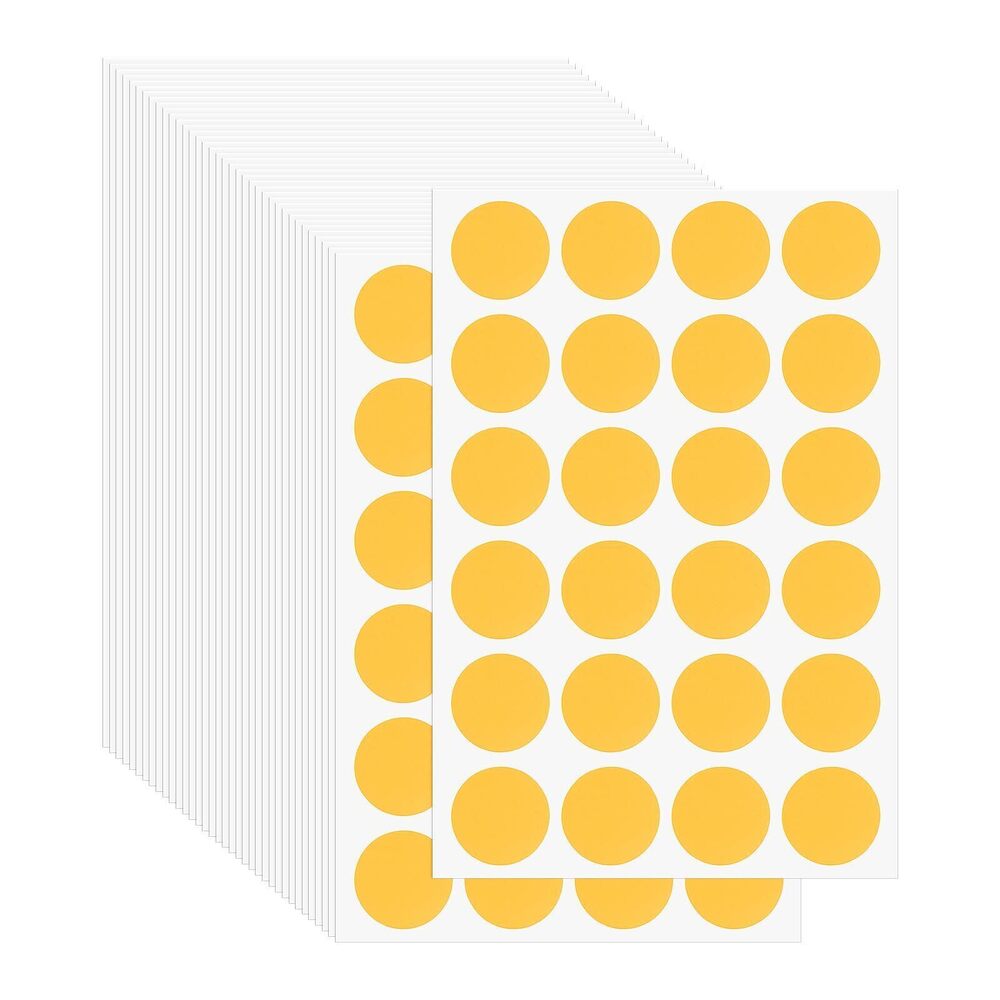 2367 Colored Dot Stickers 3/4", 42 Pcs Color Coding Labels Blank Circle